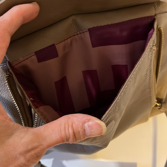 KOOBA EVERETTE SOFT LEATHER SHOPPER TOTE BAG TAUPE - Picture 10 of 16